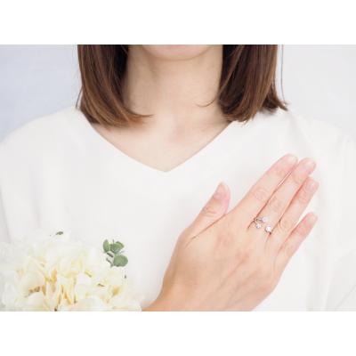 ふるさと納税 甲府市 PT900 0.30ctフラワーダイヤモンドフォークリング8825 |  | 03