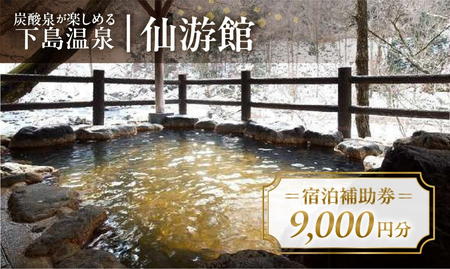 下島温泉【仙游館】宿泊補助券（9,000円分）【a026-3】