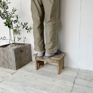 踏台 アンティーク風 リサイクル ハンドメイド 家具 【ナチュラルカラー】  家具 家具 家具 家具
