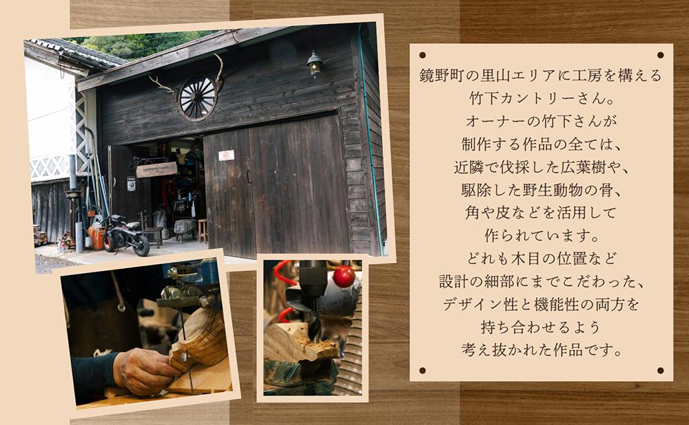 鹿の壁掛け(台座カラー：ナチュラル)【012-a016】