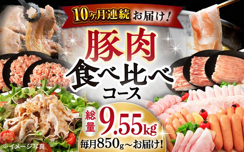 【10回定期便】ナルちゃんファーム 豚肉 食べ比べ コース 総量11.2kg 大村市 おおむら夢ファームシュシュ [ACAA088]