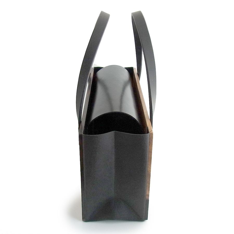 ＜熊野洞＞黒柿折りたたみバッグ