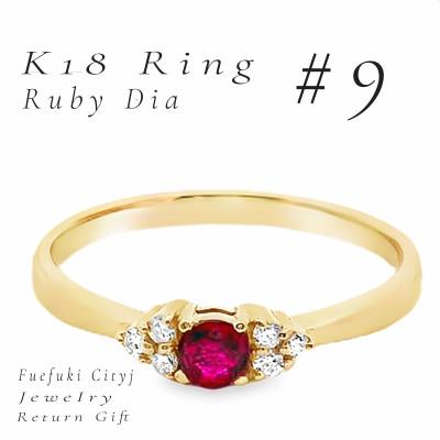 ふるさと納税 笛吹市 K18 ルビーダイヤモンドリング RADR-4846 #9