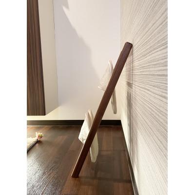 ふるさと納税 交野市 壁に立てかけられて省スペースで使えるスリッパラック(丸棒もウォールナット材) |  | 02