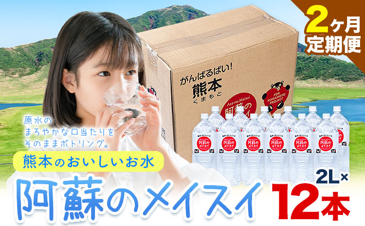 【2ヶ月定期便】水 熊本 の おいしい お水 阿蘇 メイスイ  2L × 12本 2ケース 丸富産業《お申込み月の翌月から出荷開始》熊本県 御船町 水 天然水 みず 熊本---mifune_mrt_29_mo2num1---