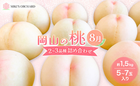 桃 【訳あり 2級品】 先行予約  8月の桃 2～3品種 詰め合わせ セット 5～7玉入り 約1.5kg 家庭用 桃