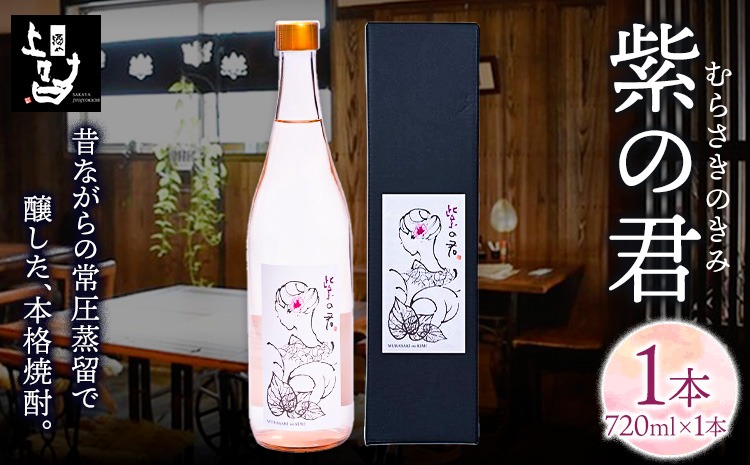 本格焼酎 紫の君 1本 720ml×1本 《30日以内に出荷予定(土日祝除く)》そば是上々吉 酒や上々吉 紫芋使用（玉東町産含む）---gkt_sbk_2_1h---