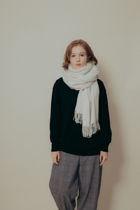 カシミヤ100% ビッグストール 1151-193 エクリュ [4048]