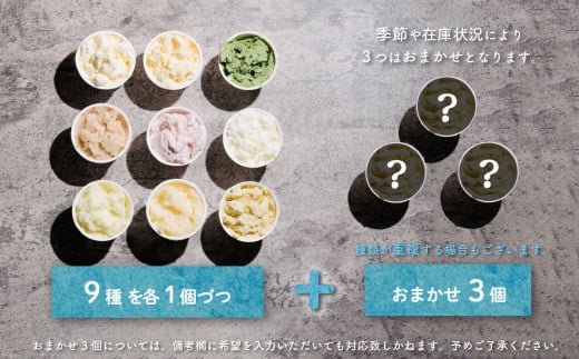 特製ジェラート 12個入り【アイス ジェラート アイスクリーム デザート 夏 冷たい スイーツ ご当地 おまかせ 人気スイーツ 秋 バニラ 和梨 いちごミルク スイーツ 焼き芋 さしま茶 スイーツ メ