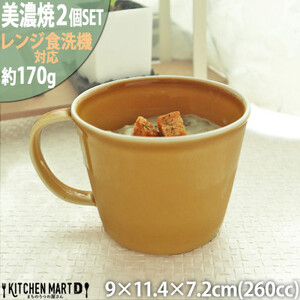 【美濃焼】 プレーリー マスタード カップL 2個セット 瑞浪市 / JS企画 小田陶器 セット 食器 コップ カップ マグカップ マグ [AZAZ268]