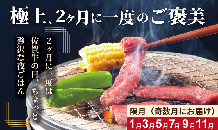 【定期便】佐賀牛 6回お肉の定期便 (隔月・奇数月お届け) A5～A4 ランク 肉本舗 小城 高級 ブランド 牛 ステーキ しゃぶしゃぶ すき焼き 焼肉 ブロック肉 ハンバーグ