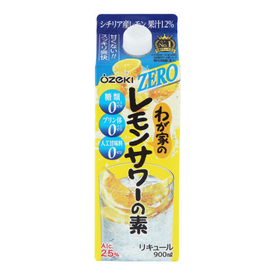 
わが家のレモンサワーの素ZERO 900ml　6本入り【1339583】
