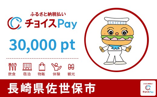 
                  佐世保市チョイスPay 30,000pt【会員限定のお礼の品】
                