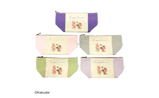 【クッピーラムネコラボアイテム】のこり染×ポーチ　さくら