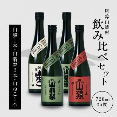 ふるさと納税 木城町 焼酎尾鈴山(山ねこ1本・山猿1本・山翡翠2本)　各720ml