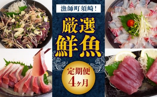 厳選!  4ヶ月 定期便 海鮮 定期便 美味しい お刺身 柵 節 選べる 大容量 小容量 全4回 4か月 4カ月 コース 毎月お届け 冷蔵 冷凍 鮮魚 海鮮 下処理済 産地直送 新鮮 鰤 ブリ 鯛 真鯛 タイ かつおのタタキ 鰹 カツオ 鰹のたたき 高知県 須崎市 魚介類 定期便 刺身定期便 肉より魚