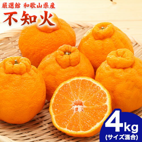 【ふるさと納税】和歌山県産 不知火 約4kg(サイズ混合) 厳選館《2月中旬-4月上旬頃出荷》和歌山県 日高川町 デコポン でこぽん 柑橘 不知火 しらぬい 大玉 送料無料