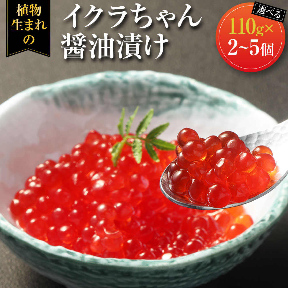 【ふるさと納税】＜選べる内容量＞植物生まれのイクラちゃん 醤油漬け 1個110g 計220g（2個） / 計330g（3個） / 計550g（5個） プラントベースフード コレステロールゼロ プリン体ゼロ オメガ3脂肪酸 常温保存可 動物性原料不使用 九州 熊本県 送料無料