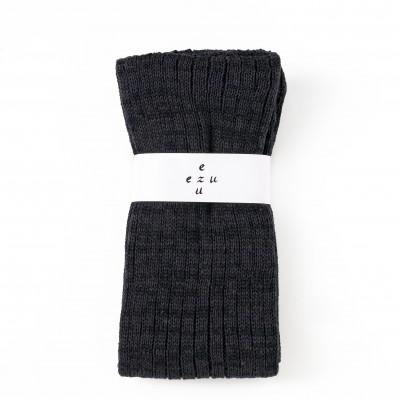 ふるさと納税 桐生市 【ezu】leg warmers　◆シルクとコットンのレッグウォーマー◆おしゃれ◆リブ編み　黒色 |  | 01
