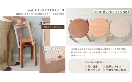 椅子 スタッキングスツール Yummy(ヤミー) 1脚 選べるカラー スタッキング チェア スツール スタッキングチェア 丸椅子 丸 腰掛け椅子 腰掛け 背もたれなし キャスターなし 重ねる 木製 イ
