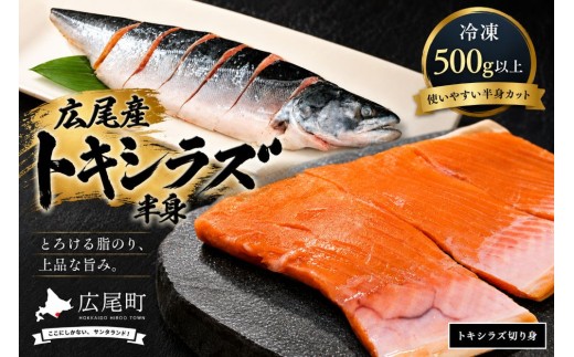 トキシラズ　切り身　500g以上　冷凍生【時知らず　ときしらず　鮭　サケ　さけ　海産物　海鮮　北海道産　国産　贈答　簡単　便利　お手軽　池下産業株式会社】(AM0009)
