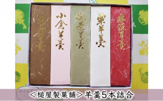 
＜槌屋製菓舗＞羊羹5本詰合 [№5229-0474]

