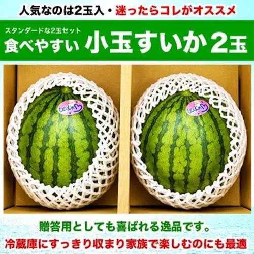 小玉すいか 2玉入り 3Lサイズ 約3kg以上(益城町)【1684316】
