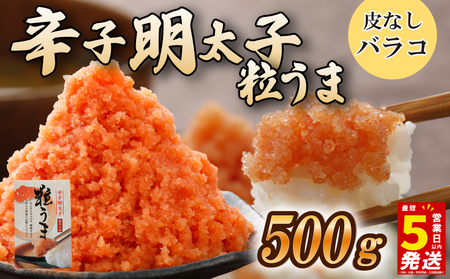 ＼5営業日以内発送／ うまみ堂 辛子明太子 500g(500g×1箱)  | バラコ 明太子 UMM