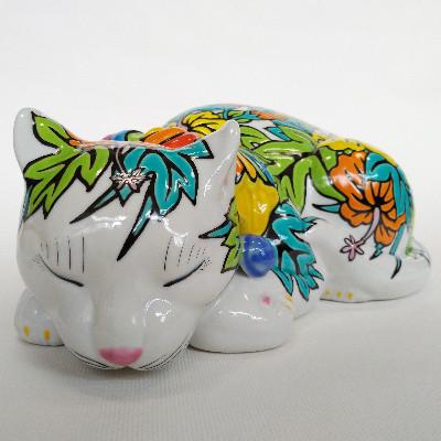 ふるさと納税 能美市 九谷焼 「眠り猫 ハイビスカス」 糠川孝之作 |  | 01