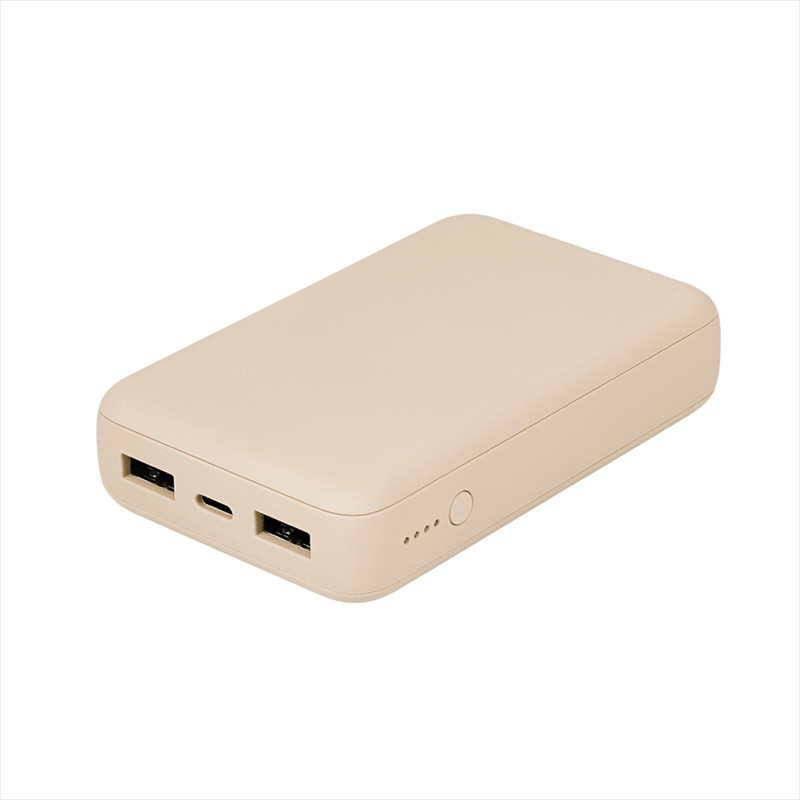 
Owltech USB Type-Cケーブル付属 コンパクト モバイルバッテリー 10000mAh USB Type-C入出力 ×1ポート ＋ USB Type-A出力×2ポート OWL-LPB10012-Rシリーズ　サンドベージュ オウルテック 【 家電 】
