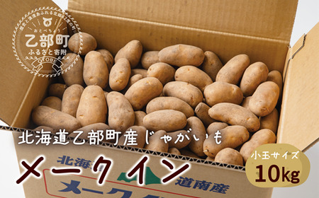 【10月下旬頃発送予定】＜乙部町産メークイン　小玉10kg＞北海道　道産　乙部町産　新じゃが　芋　いも　数量限定　ホクホク　しっとり　食べやすい　小玉サイズ　じゃがバター　塩煮　煮崩れしにくい