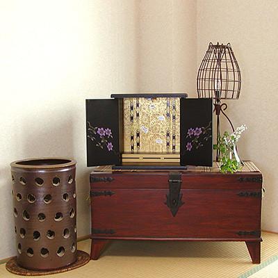 ふるさと納税 和歌山市 紀州塗り ミニ仏壇 大 鉄仙 美しく描かれた蒔絵の世界。職人が創る優美な仏壇 |  | 02