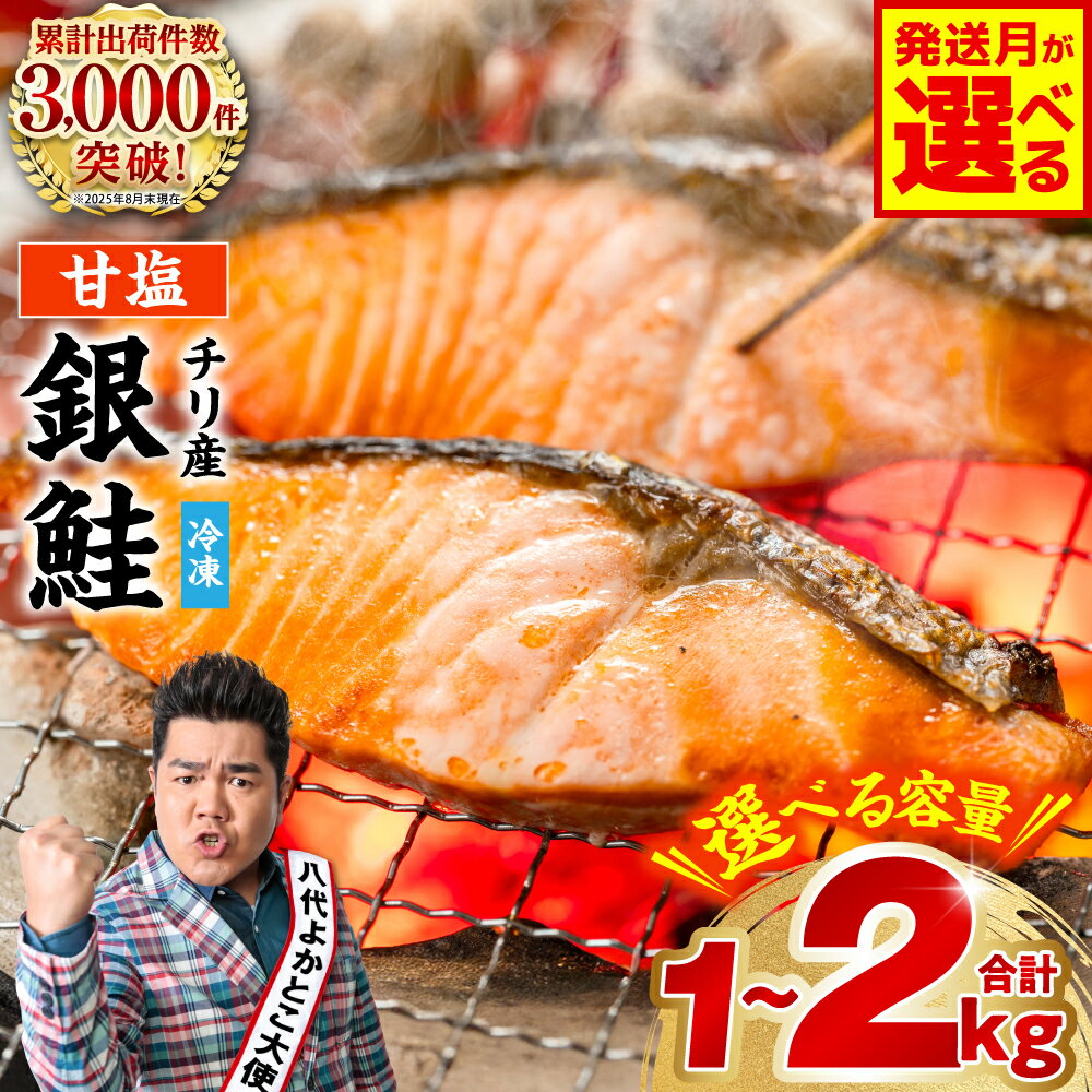 【ふるさと納税】 【訳あり】 銀鮭 切り身 1kg～2kg 【選べる容量・発送月】 鮭 塩鮭 サケ 甘塩 切身 切り身 大容量 人気の鮭 カマ 希少 魚 サーモン シャケ お弁当 冷凍 送料無料