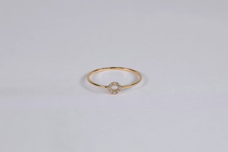 【甲府ジュエリー】K18　ダイヤ　0.04ct　リング　（39700952）