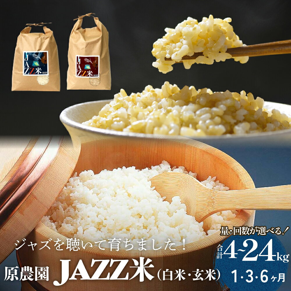 【ふるさと納税】【令和8年産】原農園 JAZZ米 白米 玄米 4kg -10kg 1回 3回 6回 選べる 定期便 ジャズ米 ジャズ にこまる 米 お米 こめ コメ ご飯 ニコマル 常温 大分県 大分 玖珠町 玖珠