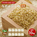 【ふるさと納税】ながとのこめ こしひかり 玄米 1kg×10袋 合計10kg コシヒカリ 小分けパック 栽培期間中農薬不使用 長門市 令和6年度産 (12021)