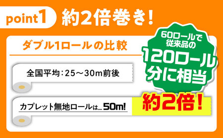 【3回定期便 4カ月に1回】トイレットペーパー  60ロール【ダブル】 北海道・沖縄県・離島への配送不可  日用品 生活用品 エコ 岐阜市 / 河村製紙 [ANBJ011]