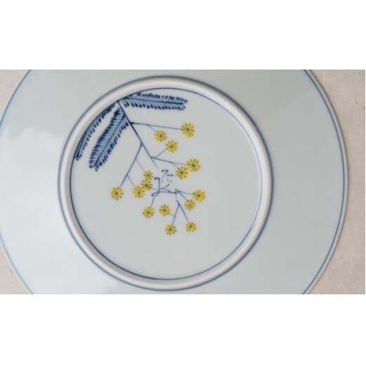 有田焼 ミモザお家イタリアンセット【染付の器 匠】食器 器 うつわ 手描き ミモザ パスタ皿 スープ皿 イタリアン 家飲み ギフト 電子レンジ対応 100000円 10万円 A100-108_イメージ