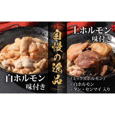ふるさと納税 大野市 【全国ホルモン大会初代優勝】 星山ホルモン 白 ミックス ホルモン 1.8kg 食べ比べ セット |  | 01
