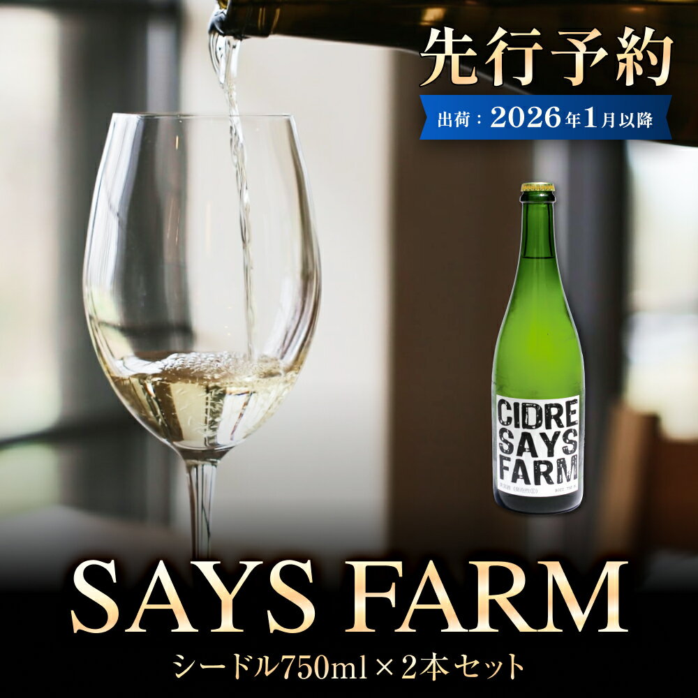 【ふるさと納税】＜先行予約＞SAYS FARM シードル 750×2本セット ＜2026年1月中旬以降順次発送＞ 富山県 氷見市 シードル 酒 りんご酒