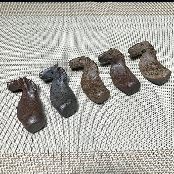 うまはしおき 5個組 アソート | 箸置き 陶器 福島県