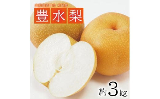 【先行予約】豊水梨 約3kg 7~9玉 9月発送 10月発送 果物 果実 なし ナシ フルーツ ギフト 刈屋 山形 酒田 木川果実店 SA2927