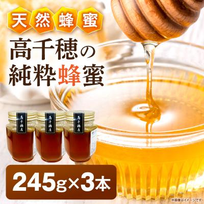 ふるさと納税 高千穂町 日本みつばち 高千穂の純粋蜂蜜 245g×3本