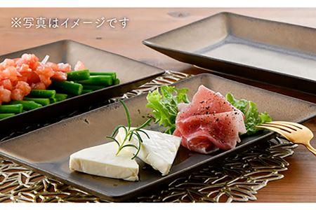 【波佐見焼】ブロンズゴールド 長角皿 3枚セット 食器 皿 【長十郎窯】 [AE16] 波佐見焼