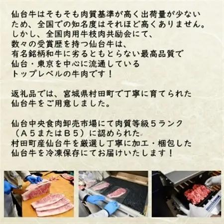 【A5仙台牛】サーロインステーキ ブロック 約1.0kg(約1000g×1)【配送不可地域：離島】【1143854】
