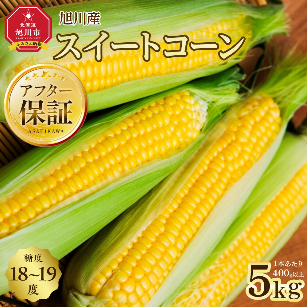 【ふるさと納税】地元テレビで紹介!【先行予約】糖度18～19度! 北海道旭川産スイートコーン約5kg (2026年8月中旬発送開始予定) 【 とうもろこし コーン ゴールドラッシュ 野菜 旬 お取り寄せ 北海道 旭川市 】_05256