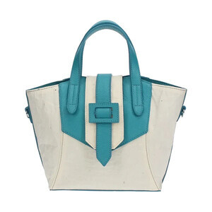 【和然WASHIKA】和紙×牛革ベルトデザインBAG カラー：ターコイズブルー
