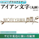 【ふるさと納税】金属製表札 ニューブラスアイアン IR-105 アイアン文字(丸棒)(1点) 表札 洋風 おしゃれ オシャレ オブジェ 【ksg0241】【福彫】