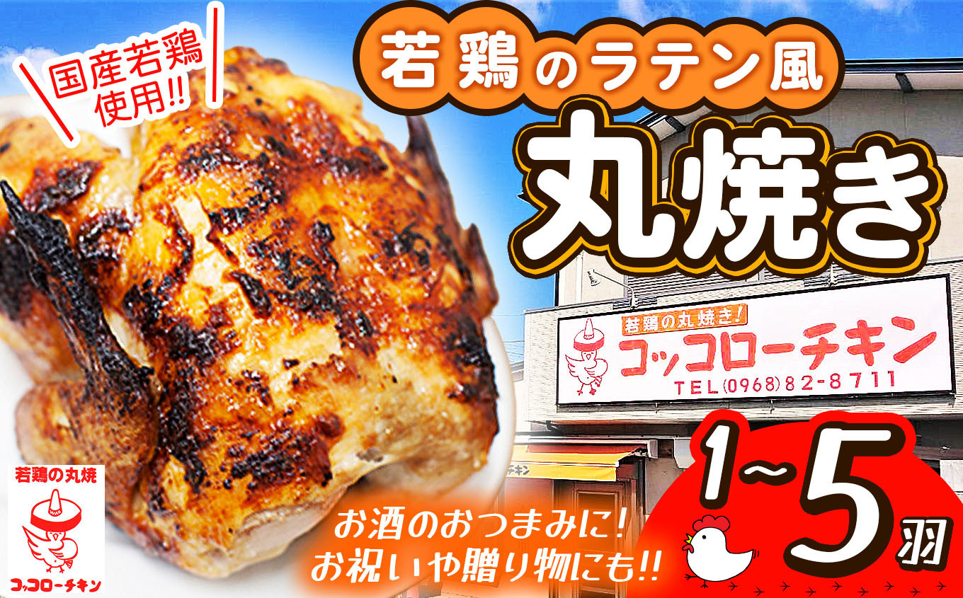 
            『コッコローチキン』の 国産 若鶏 ラテン風 丸焼き 選べる 1羽 2羽 3羽 5羽 ｜ 肉 鶏肉 チキン 丸焼き 熊本県 玉名市 くまもと たまな
          