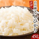 【ふるさと納税】お試し 白川郷 こしひかり 450g 3合 メール便 ポスト投函 白川村産 コシヒカリ 常温 こめ コメ 新生活 応援 こだわりの お米 おこめ 精米 ごはん ご飯 米不足 アウトドア キャンプ グランピング 岐阜県 飛騨 高山米穀 3000円[S698]